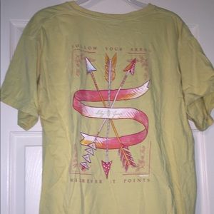 yellow Lily Grace “Follow Your Arrow” t shirt